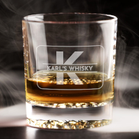 Spiegelau whiskyglas tumbler - gravyr med bokstav & text